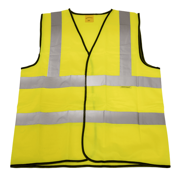 Sealey Work Clothing Hi-Vis Waistcoat (Site and Road Use) Yellow - XX-Large-9804XXL 5055111201131 9804XXL - Buy Direct from Spare and Square