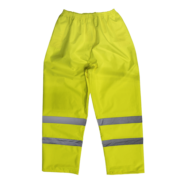 Sealey Work Clothing Hi-Vis Yellow Waterproof Trousers - Large-807L 5054511785036 807L - Buy Direct from Spare and Square