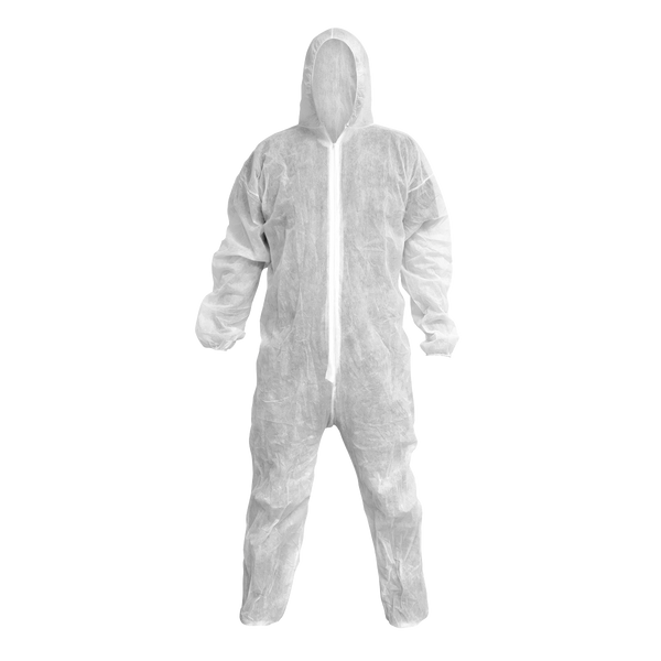 Sealey Work Clothing White Disposable Coverall - X-Large-9601XL 5055111200585 9601XL - Buy Direct from Spare and Square