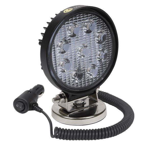 Sealey Work Lights 27W SMD LED Round Worklight with Magnetic Base-LED3RM 5054511634303 LED3RM - Buy Direct from Spare and Square