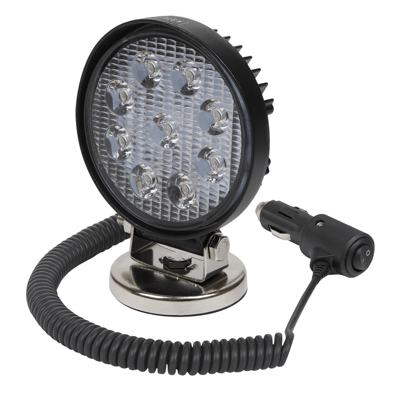Sealey Work Lights 27W SMD LED Round Worklight with Magnetic Base-LED3RM 5054511634303 LED3RM - Buy Direct from Spare and Square