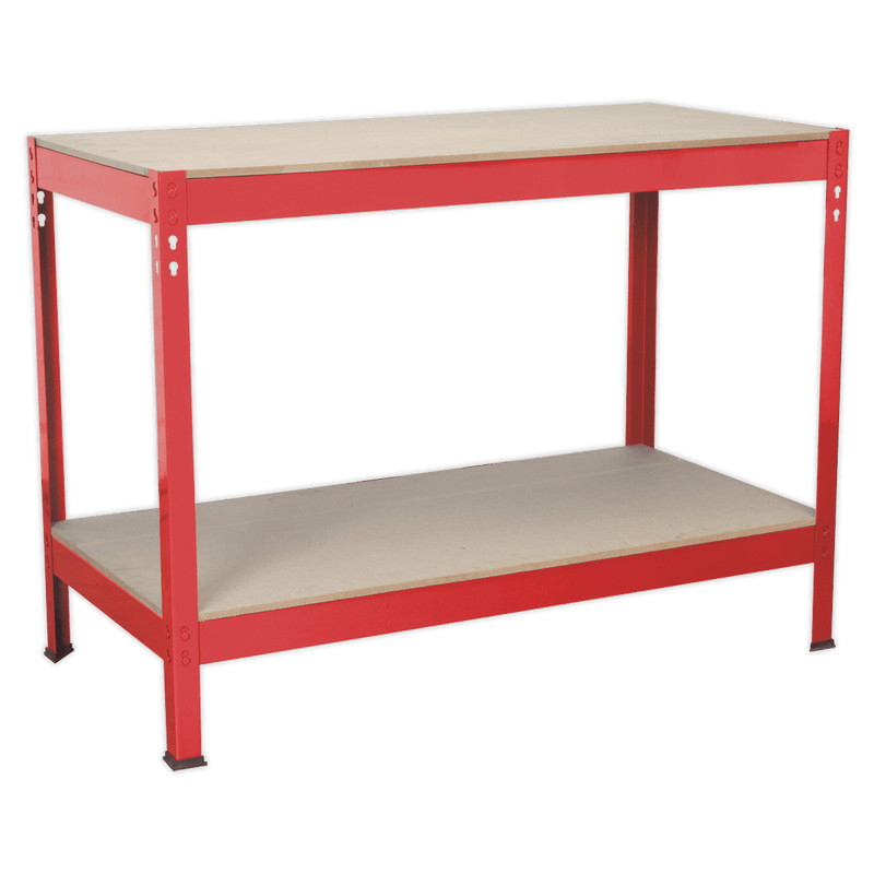 Sealey Workbenches 1.2m Steel Workbench with Wooden Top-AP1210 5051747363922 AP1210 - Buy Direct from Spare and Square