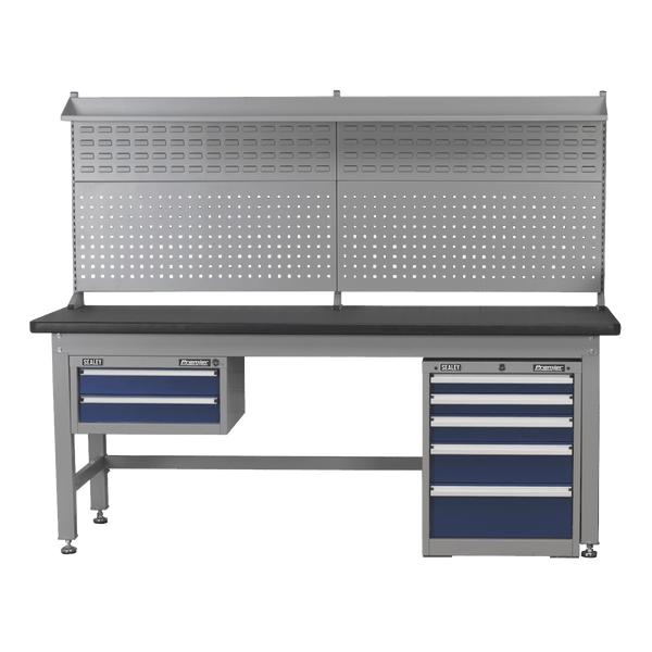 Sealey Workbenches 1.8m Complete Industrial Workstation & Cabinet Combo-API1800COMB02 5051747549951 API1800COMB02 - Buy Direct from Spare and Square