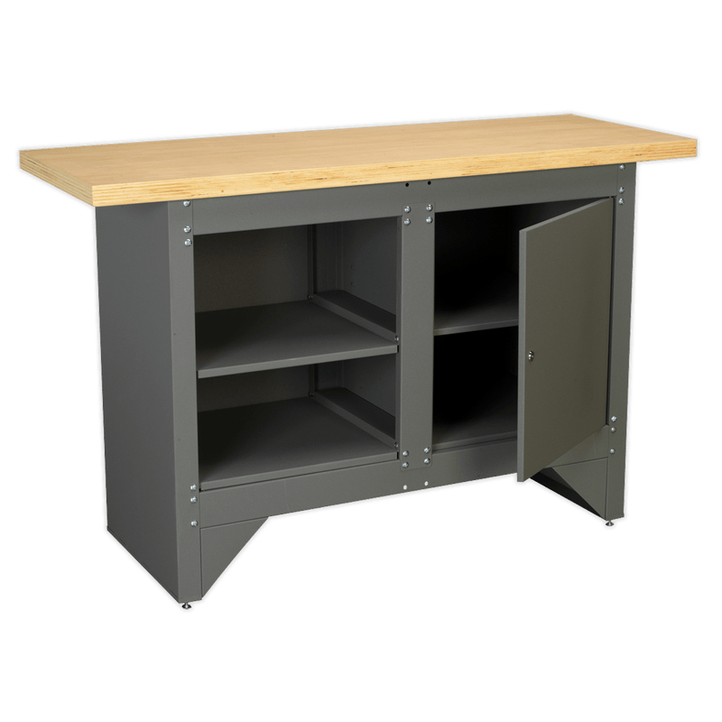Sealey Workbenches Heavy-Duty Workbench with Cupboard-AP2010 5054511432688 AP2010 - Buy Direct from Spare and Square