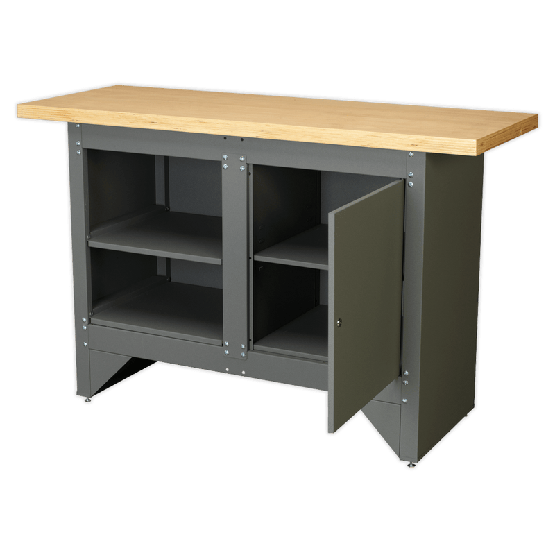 Sealey Workbenches Heavy-Duty Workbench with Cupboard-AP2010 5054511432688 AP2010 - Buy Direct from Spare and Square