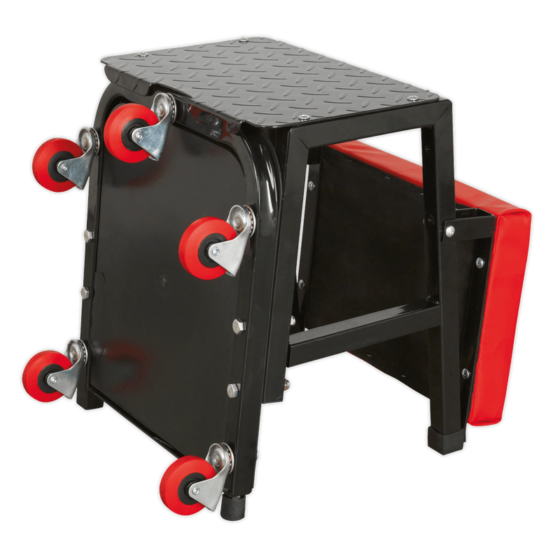 Sealey Workshop Stools Mechanic's Utility Seat & Step Stool-SCR16 5051747942653 SCR16 - Buy Direct from Spare and Square