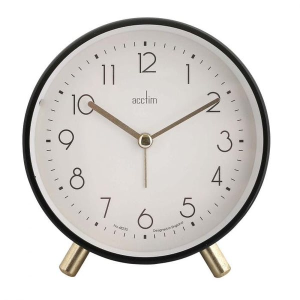 Spare and Square Audio Visual Acctim Fossen Gloss Black Alarm Clock 16263 - Buy Direct from Spare and Square