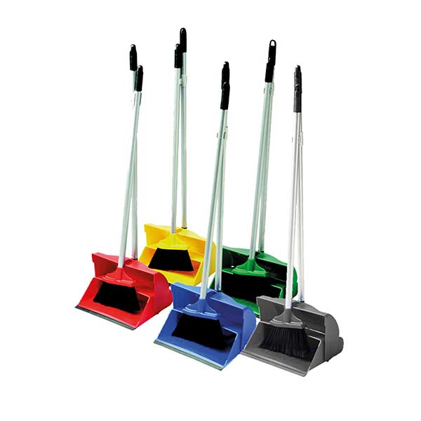 Spare and Square Dustpan Sets Long Handled Dust Pan & Brush Set - Colour Coded Lobby Pan & Brush - Buy Direct from Spare and Square