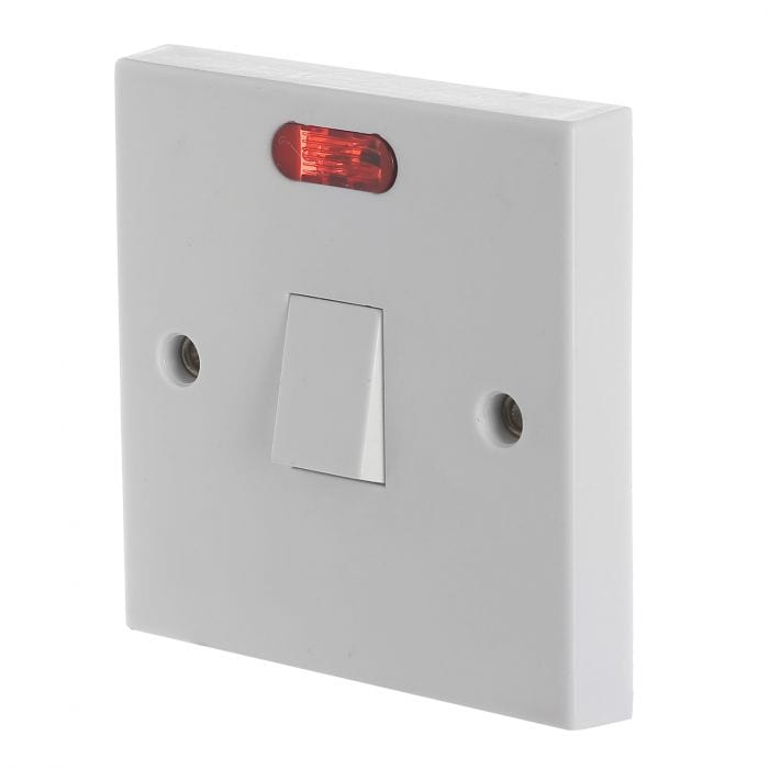 Spare and Square Electrical Miscellaneous Jegs Double Pole Switch - 20A - With Neon PPJ076HT - Buy Direct from Spare and Square