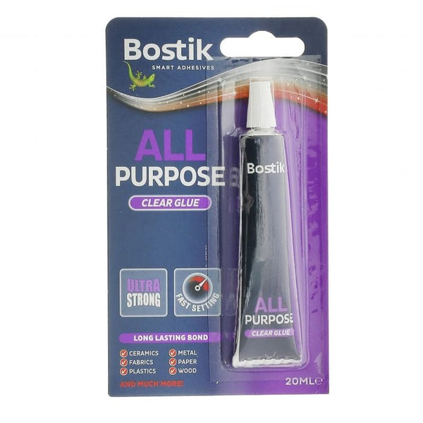 Spare and Square Hand Tools Bostik All Purpose Clear Glue Blister Pack 20ml JBK310 - Buy Direct from Spare and Square