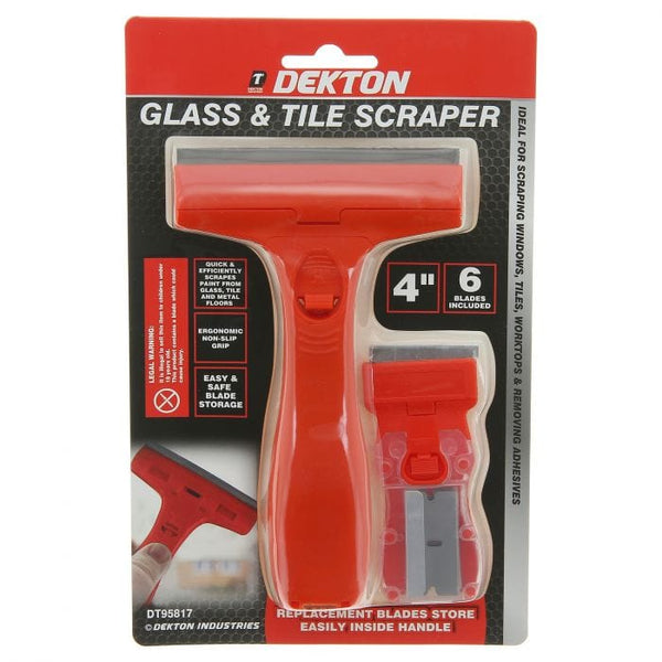 Spare and Square Home Miscellaneous Dekton Glass & Tile Scraper - 4" - 2 Piece DT95817 - Buy Direct from Spare and Square