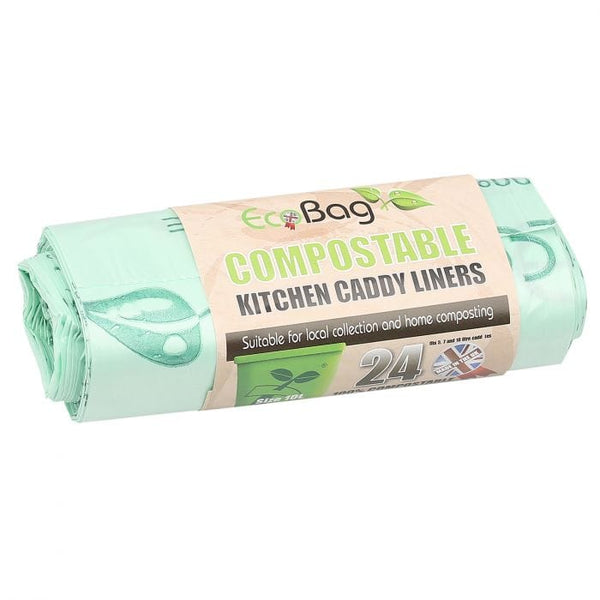 Spare and Square Home Miscellaneous Eco Compostable Kitchen Caddy Bin Liner (24 Bags Per Roll) HW7009 - Buy Direct from Spare and Square