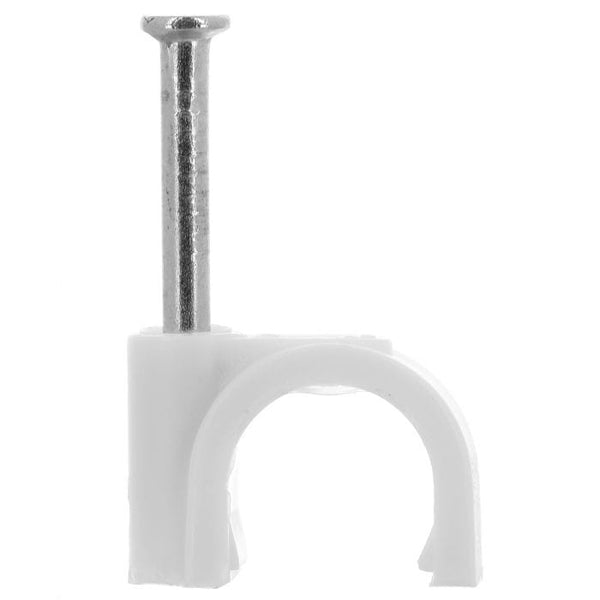 Spare and Square Home Miscellaneous Jegs Round Cable Clips - 8mm - White (Pack Of 100) JB222 - Buy Direct from Spare and Square