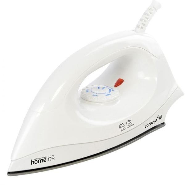 Spare and Square Iron Jegs 1200W Dry Iron - Non Stick Soleplate - White JS1044 - Buy Direct from Spare and Square