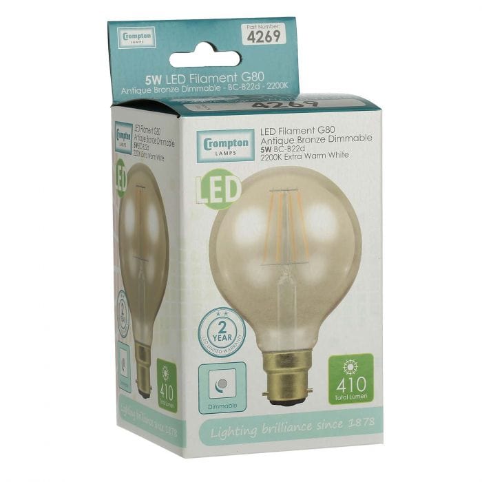 Spare and Square Light Bulb 5W LED Filament Antique Lamp - BC JD5136B - Buy Direct from Spare and Square