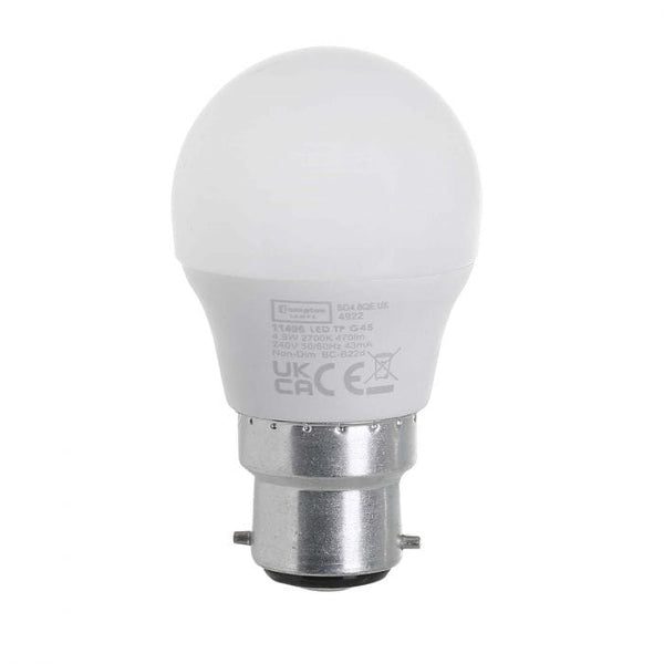 Spare and Square Light Bulb Crompton LED 5.5W Round Thermal Bulb - BC JD5154WW - Buy Direct from Spare and Square