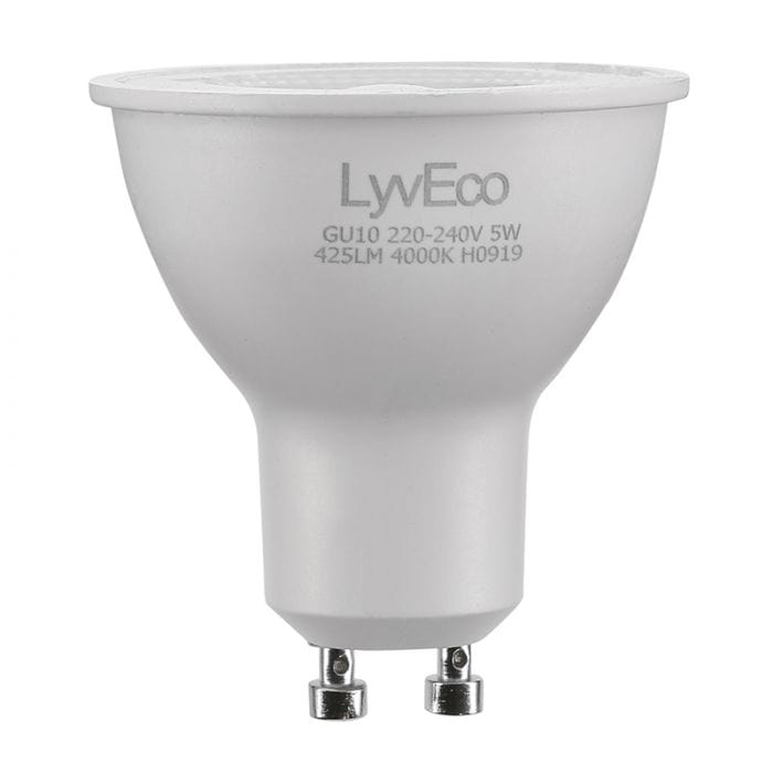 Spare and Square Light Bulb Lyveco 5W Led Smd/Cob GU10 240V 60Â° Cool White JD8061CW - Buy Direct from Spare and Square