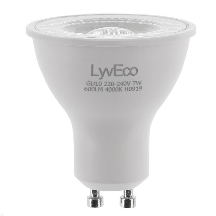 Spare and Square Light Bulb Lyveco LED GU10 Light Bulb - 7W - Cool White JD8062CW - Buy Direct from Spare and Square
