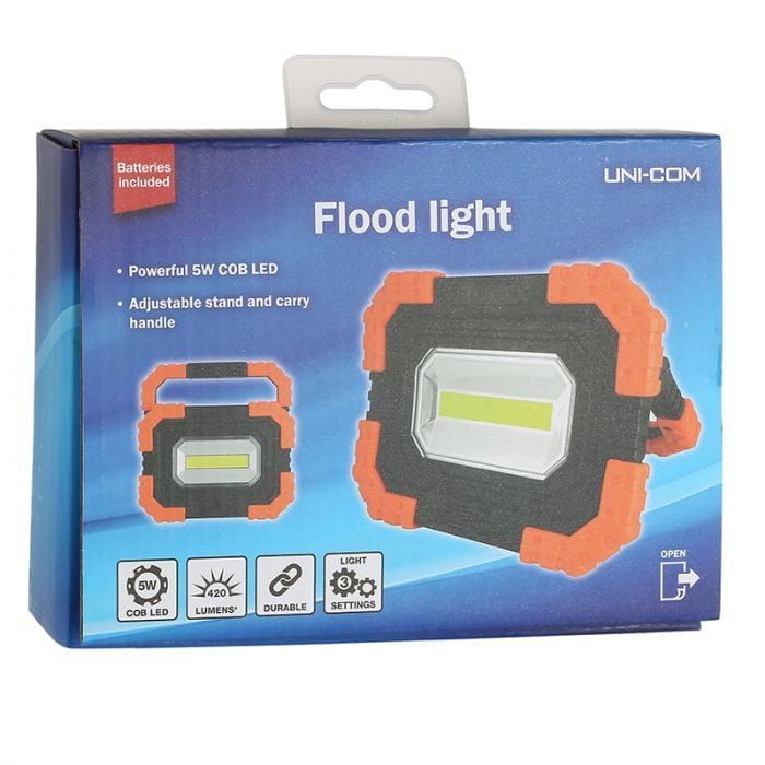 Spare and Square Lighting Uni Com LED Flood Light - 5W (Includes Batteries) JE9751B - Buy Direct from Spare and Square