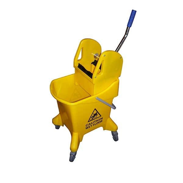 Spare and Square Mop Bucket Yellow 25L Mopping System With Gear Press Wringer -  Colour Coded MC8088Y - Buy Direct from Spare and Square