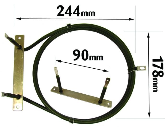 Spare and Square Oven Spares Cooker Fan Oven Element - 2500W 3117704027 - Buy Direct from Spare and Square