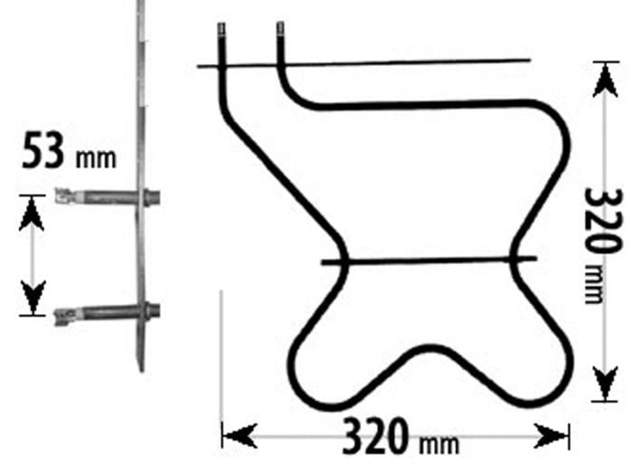 Spare and Square Oven Spares Nardi Cooker Base Element - 1200 Watt - R2100011 ELE2045 - Buy Direct from Spare and Square