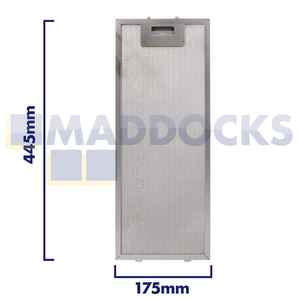 Spare and Square Oven Spares Universal 175mm x 445mm Wire Mesh Cooker Hood Filter 14-CH-162 - Buy Direct from Spare and Square