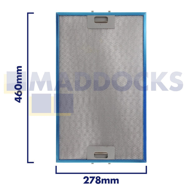 Spare and Square Oven Spares Universal 278mm x 460mm Wire Mesh Cooker Hood Filter 14-CH-191 - Buy Direct from Spare and Square