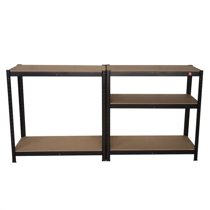 Spare and Square Plumbing Miscellaneous Strong Industrial Steel & MDF 5 Tier Heavy Duty Shelving Unit - 90cm X 40cm X 180cm F4S231 - Buy Direct from Spare and Square