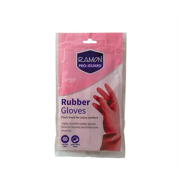 Spare and Square Rubber Gloves Red / Large Janitorial Rubber Gloves - Pack of 50 - Colour Coded RG.R.L - Buy Direct from Spare and Square
