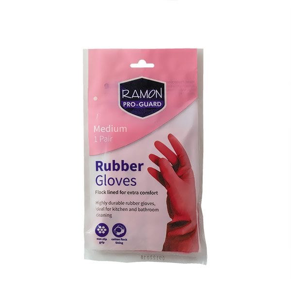 Spare and Square Rubber Gloves Red / Medium Janitorial Rubber Gloves - Pack of 50 - Colour Coded RG.R.M - Buy Direct from Spare and Square