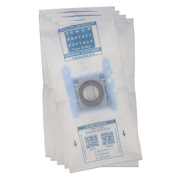 Spare and Square Vacuum Cleaner Spares Bosch Vacuum Cleaner Microfibre Bag - G Type ALL Plus (Pack Of 5 + 1 Filter) 00577549 - Buy Direct from Spare and Square