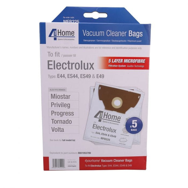 Spare and Square Vacuum Cleaner Spares Electrolux Vacuum Cleaner Microfibre Bag - E44 (Pack Of 5) MFB225 - Buy Direct from Spare and Square
