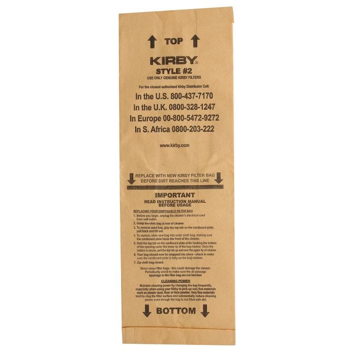 Spare and Square Vacuum Cleaner Spares Kirby Vacuum Cleaner Dust Bags (Pack Of 3) 190681 - Buy Direct from Spare and Square
