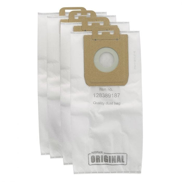 Spare and Square Vacuum Cleaner Spares Nilfisk Vacuum Cleaner Paper Bag (Pack Of 4 Paper Bags + Filter) 128389187 - Buy Direct from Spare and Square