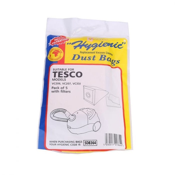 Spare and Square Vacuum Cleaner Spares Tesco Vacuum Cleaner Paper Bag (Pack Of 5 Bags + 2 Filters) SDB364 - Buy Direct from Spare and Square