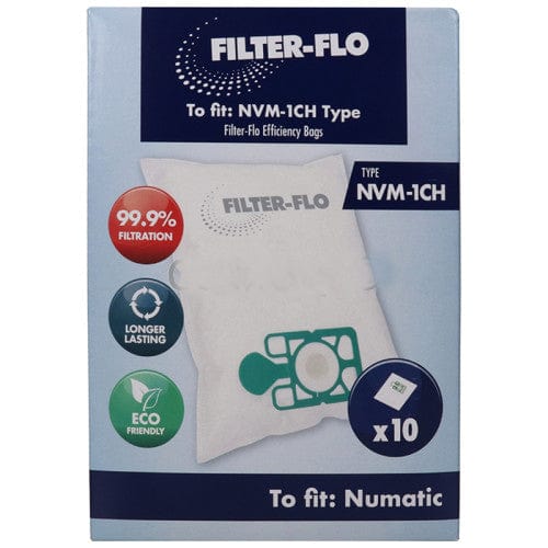 Spare and Square Vacuum Spares Numatic NVM-1CH Style Henry Hetty James Microfibre Dustbags - Box of 10 5045383533009 BOX309 - Buy Direct from Spare and Square