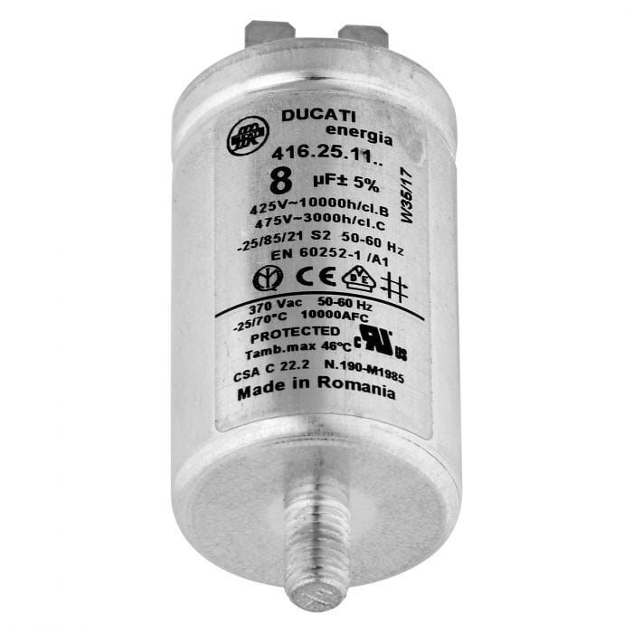 Spare and Square Washing Machine Spares Delonghi Washing Machine Capacitor - 8uf - Metal Casing CAP08M - Buy Direct from Spare and Square