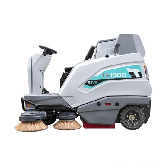 TVX Sweeper TVX TS1900 Ride On Battery Powered Sweeper - 160ltr - Buy Direct from Spare and Square